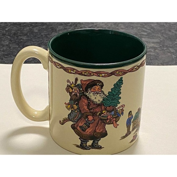 Vintage 1990 POTPOURRI PRESS "Kris Kringle" Ceramic Coffee Mug - Picture 1 of 9
